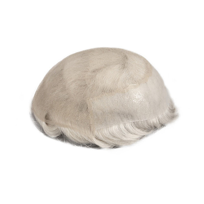 Rechter Toupee Design Russisch Handgebonden Full Scalp HD Lace Mensenhaarsysteem Peruk Maagdhaar