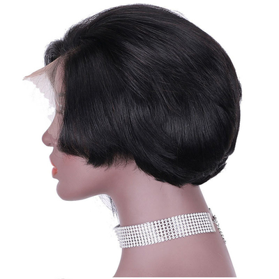 Goedkope full cuticle 13*4 kant frontale korte pruiken voor modeontwerp klaar voor verzending