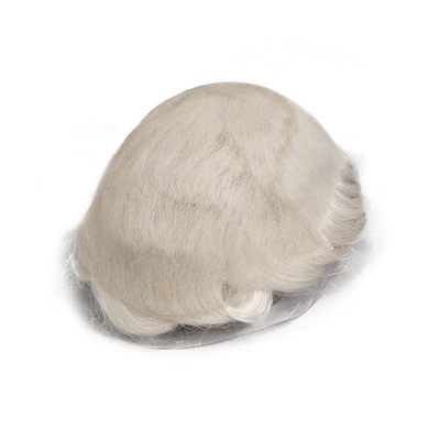Australië Basis 130% Hoge dichtheid Mensen korte haarstukken Natuurlijk grijs 6x8 Mensen haar toppers