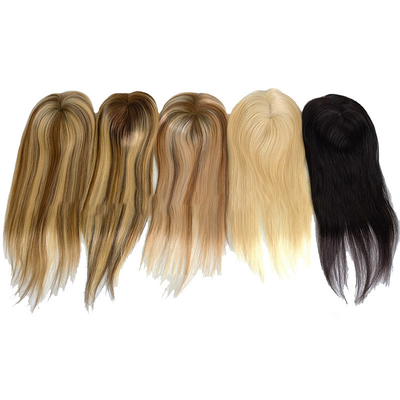 6 x 8 Double Mono Long Hair Toupee vervangingssysteem voor bruidsbruidsvrouwen Mensenhaar