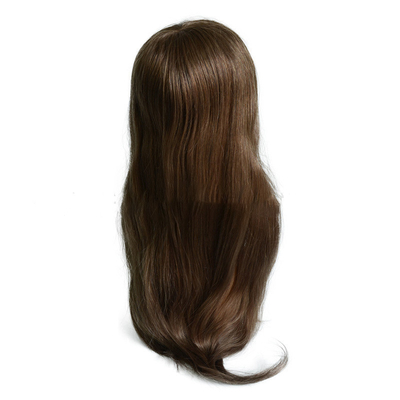 20 inch lichtbruin Highlights Human Remy Hair Toppers Braziliaans haar Toupee Lace PU Base