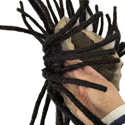 Remy Hair Full Swiss Lace Base Dreadlock Toupee 60% Density Mensenhaar Topper voor mannen