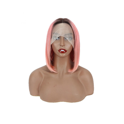 100% menselijk haar Ombre Grijs Korte Bob Cut Pre Plucked HD kant Voorperuken 250% Dichtheid