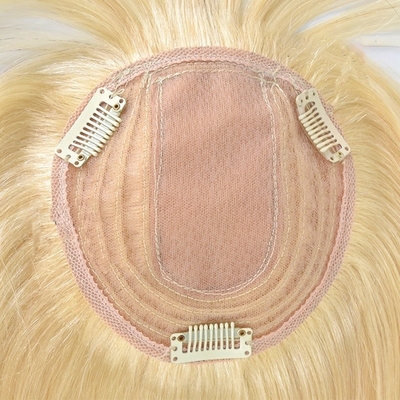 Hoogste menselijk haar kristal bruid lange zijde basis blonde toupee voor bruidsvrouwen fringe clip