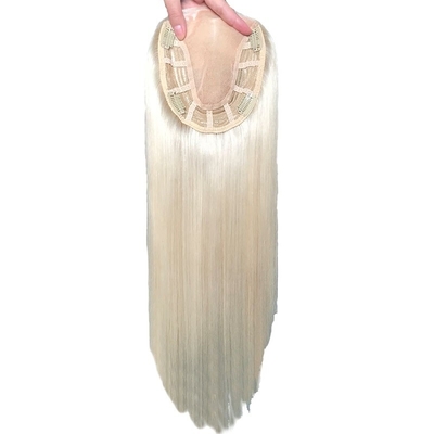 Maagdhaar 22 inch 60 blond vrij scheiden monofilament ruw haar vrouwen topper kleine wortel