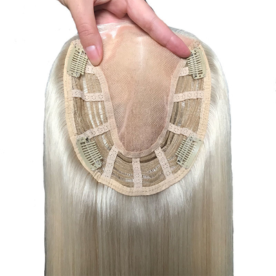 Maagdhaar 22 inch 60 blond vrij scheiden monofilament ruw haar vrouwen topper kleine wortel