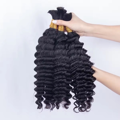 Geschikte kleuren Afro Kinky Bulk Mensenhaar Verlengstuk voor het vlechten van maagdelijk haar Ja