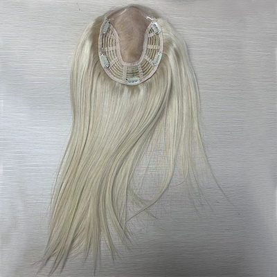 Maagdhaar 22 inch 60 blond vrij scheiden monofilament ruw haar vrouwen topper kleine wortel