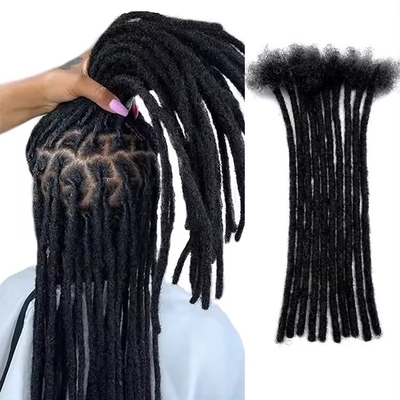 Mensenhaarverlenging Dreadlocks Stijl met krullende uiteinden Zwarte haarstijl Dreadlocks