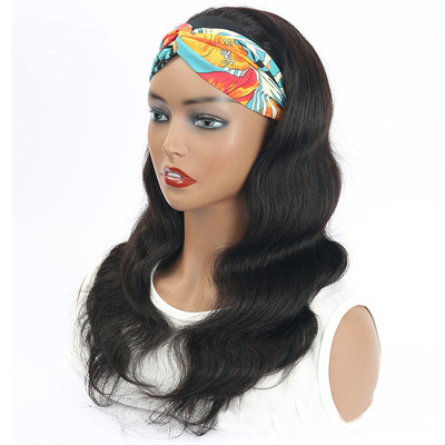 100% menselijk haar Braziliaanse Body Wave Curly Wigs met hoofdband 2022 Design Free Sample