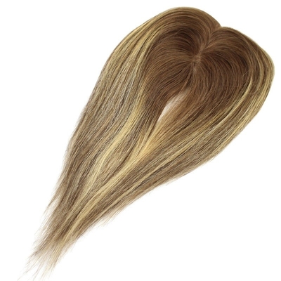 Vrouwen Europese Rooted Ombre haarstuk Mensen haar toppers Clip In Toupee voor Vrouw