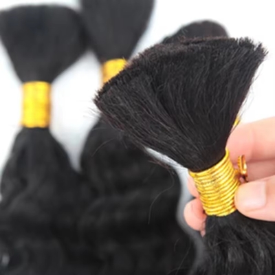 Losse diepe golven natte en golvende boho menselijke vlechten ruw haar bulk voor succesvolle deals