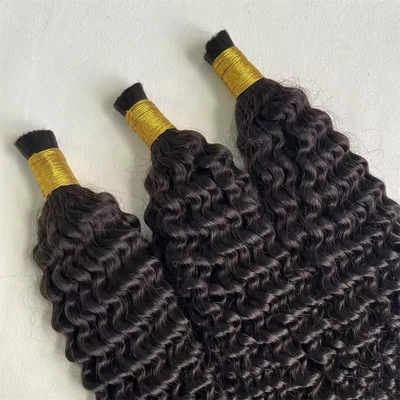 Losse diepe golven natte en golvende boho menselijke vlechten ruw haar bulk voor succesvolle deals