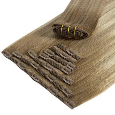 100% top menselijk haar Kinky Straight Raw Clip in natuurlijke echte haarverlengingen