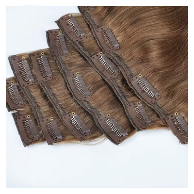 100% top menselijk haar Kinky Straight Raw Clip in natuurlijke echte haarverlengingen