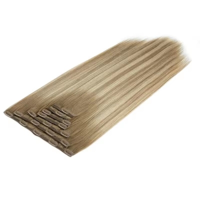 100% top menselijk haar Kinky Straight Raw Clip in natuurlijke echte haarverlengingen