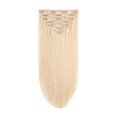 100% top menselijk haar Kinky Straight Raw Clip in natuurlijke echte haarverlengingen