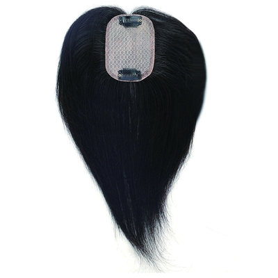 Virgin Hair Europese 3x5 Zilk Top Base 130 Density Straight Human Hair Topper voor vrouwen