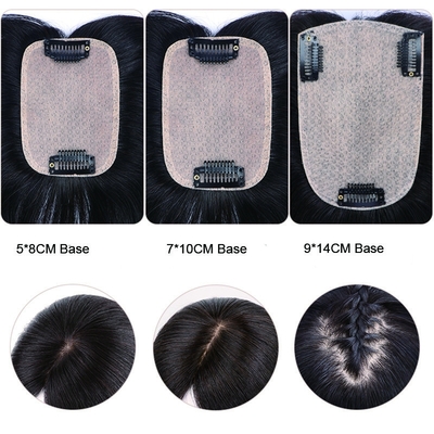 Virgin Hair Europese 3x5 Zilk Top Base 130 Density Straight Human Hair Topper voor vrouwen