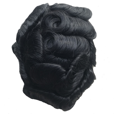 Natuurlijk zwart haar Toupee 6x8 Franse kant Mensen haar patch Chinees haar 110% Dichtheid