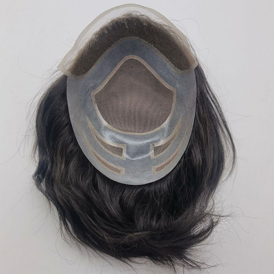 Vier Ogen Basismateriaal Zwitserse kant voor menselijk maagdelijk haar Toupee voor mannen 110% Dichtheid