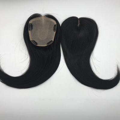 Vrouwen Toupee met een rechte zijden basis met frontal sluiting en haartopper van Zwitserse kant