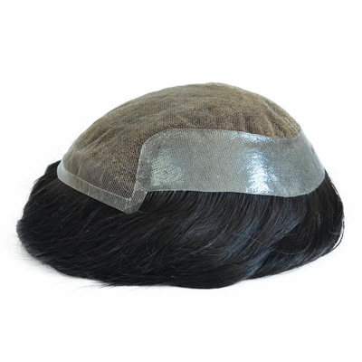 Volledig handgemaakt menselijk haar Toupee voor mannen Verwerkingstechniek