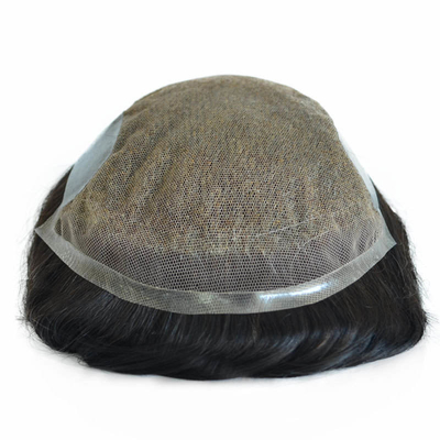 Volledig handgemaakt menselijk haar Toupee voor mannen Verwerkingstechniek