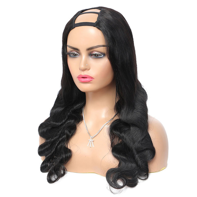 150% Dichtheid Braziliaanse Remy Lichaam Wave Haar U Deel Peruken Midden Open voor zwarte vrouwen
