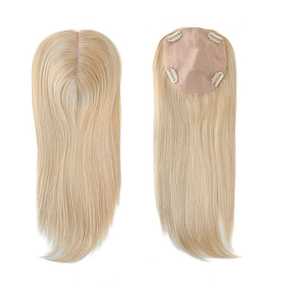 Europese haar vol cuticule vrij deel zijde basis clip in menselijk haar topper voor vrouwen