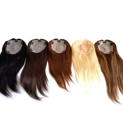 Volledig handgemaakt 2024 Trend Blonde Remy Wavy Curly European Human Hair Topper Voor vrouwen