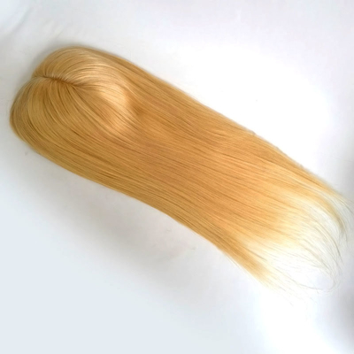 Volledig handgemaakt 2024 Trend Blonde Remy Wavy Curly European Human Hair Topper Voor vrouwen