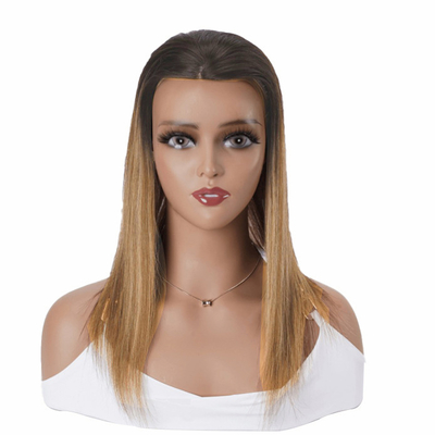 8-22 inch lengte handgebonden kant voor en weefsel holle net bruin balayage menselijk haar
