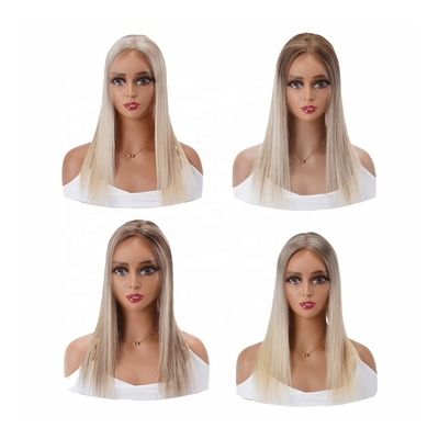 Echte natuurlijke Joodse Pu haar topper voor vrouwen Einde zijde kant voor Europese blonde 100-200g