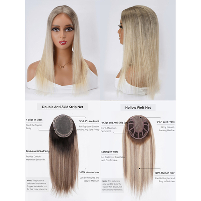 Echte natuurlijke Joodse Pu haar topper voor vrouwen Einde zijde kant voor Europese blonde 100-200g