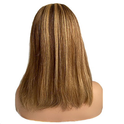 Kleefloze bob pruiken 100% remy menselijk haar geen kant voorkant P4/27 Braziliaanse rechte