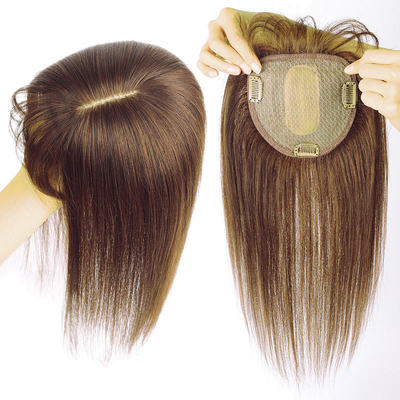 90% dichtheid rechte toupee clip in natuurlijk menselijk haar topper pruiken voor vrouwen