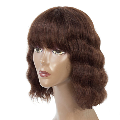 250g-450g Braziliaanse menselijk haar pruik Bulk Virgin Remy Machine Made Short Bob Pruiken Met Bangs Verkopers
