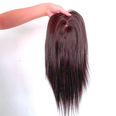 Zilkbasis Mensenhaar Toppers kant Toupee voor Vrouwen Maagd Haar Straight Toppers