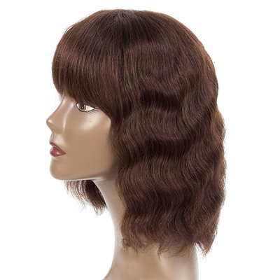 250g-450g Braziliaanse menselijk haar pruik Bulk Virgin Remy Machine Made Short Bob Pruiken Met Bangs Verkopers