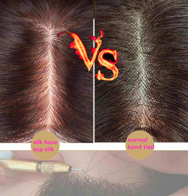 Zilkbasis Mensenhaar Toppers kant Toupee voor Vrouwen Maagd Haar Straight Toppers