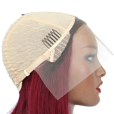 100% menselijk haar Korte krullen Bob Rechte Pixie kant Voorste pruik T-deel Braziliaanse weefsels