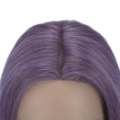 Rook Paarse Kleur Rechte Korte Bob Perukken HD kant Frontaal Menselijk Haar voor Zwarte Vrouwen