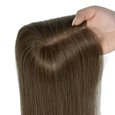 Europese haarstyling 14 inch Outlet Mono Topper voor vrouwen Mensenhaar