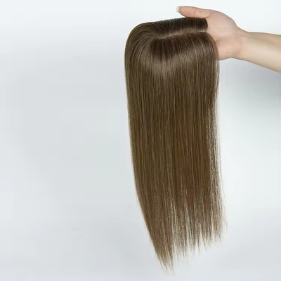 Europese haarstyling 14 inch Outlet Mono Topper voor vrouwen Mensenhaar