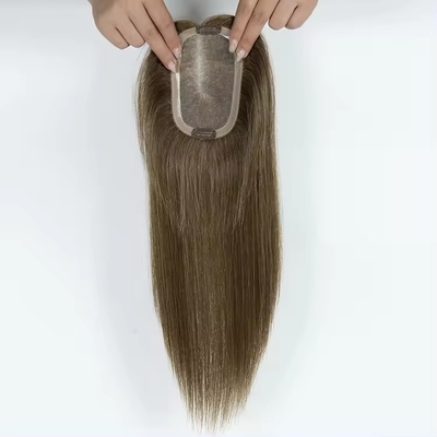 Europese haarstyling 14 inch Outlet Mono Topper voor vrouwen Mensenhaar