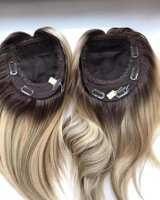 8-22 Inches Lengte Mensenhaar Topper met 120% Toupee Dichtheid OEM zijde
