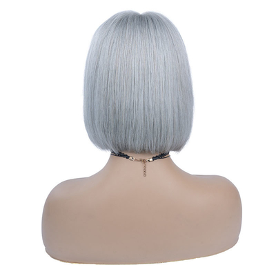 Groene kleur Braziliaans menselijk haar Korte Bob pruiken 10 inch met babyhaar en HD kant Frontaal