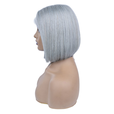Groene kleur Braziliaans menselijk haar Korte Bob pruiken 10 inch met babyhaar en HD kant Frontaal