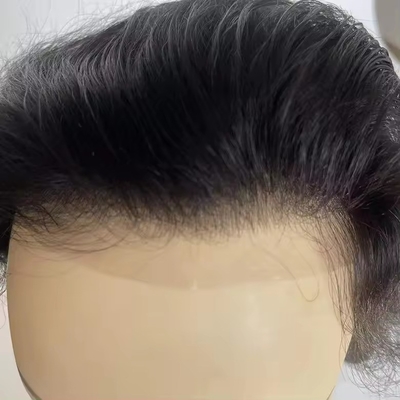 Tinnige huid Toupee Voor mannen Europees haar met volledig gekleurde huid